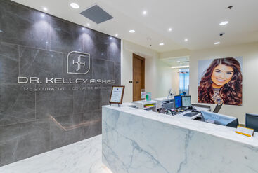 Cosmetic dentistry office reception area