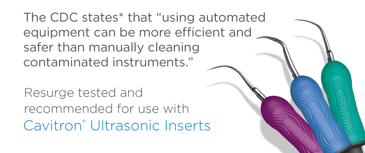 CDC quote on the effectiveness of automated dental instrument cleaners