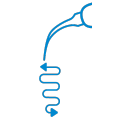 Short overlapping strokes icon